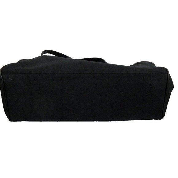 Lancôme Large Elegant Black Fully Lined Tote Bag 13"Wx11"Hx4"D Patent Vinyl Trim - Picture 6 of 8